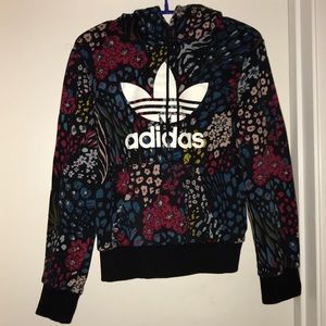 Floral Adidas hoodie